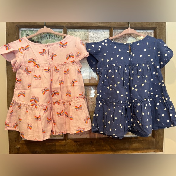 Two Cat & Jack Girls Ruffle Flutter Sleeve Tops - Picture 6 of 8